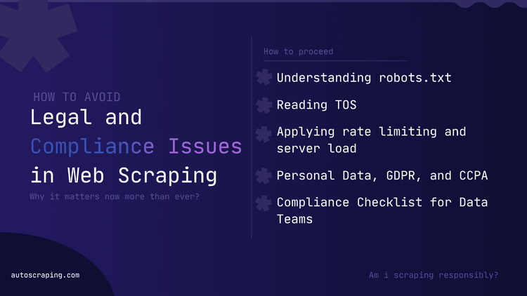 How to Avoid Legal and Compliance Issues in Web Scraping
