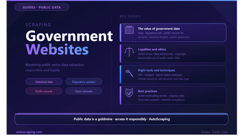 How to web scrape data from a government website